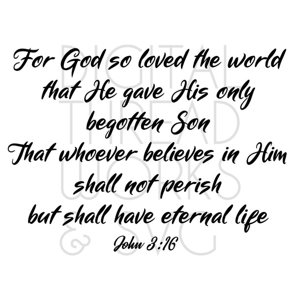 John 3 16 - Etsy