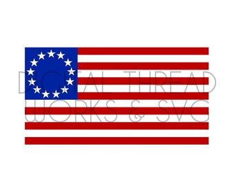 Betsy Ross Flag SVG cut and Print design for Silhouette, Cricut, printers, etc. Svg, Png, tumbler wrap design, vinyl decal and print