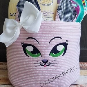 Cat Face Machine Embroidery Design for 4x4, 5x7 and 8x10 inch hoops. Digital Download for kids, babies, and children.