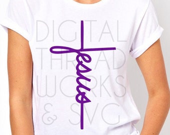 Jesus Cross SVG, Cut & Image Files (Digital Download)