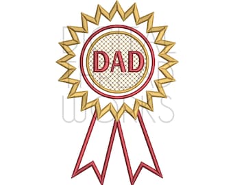 Ruban de broderie à la machine DAD Award, fête des pères (motif numérique)