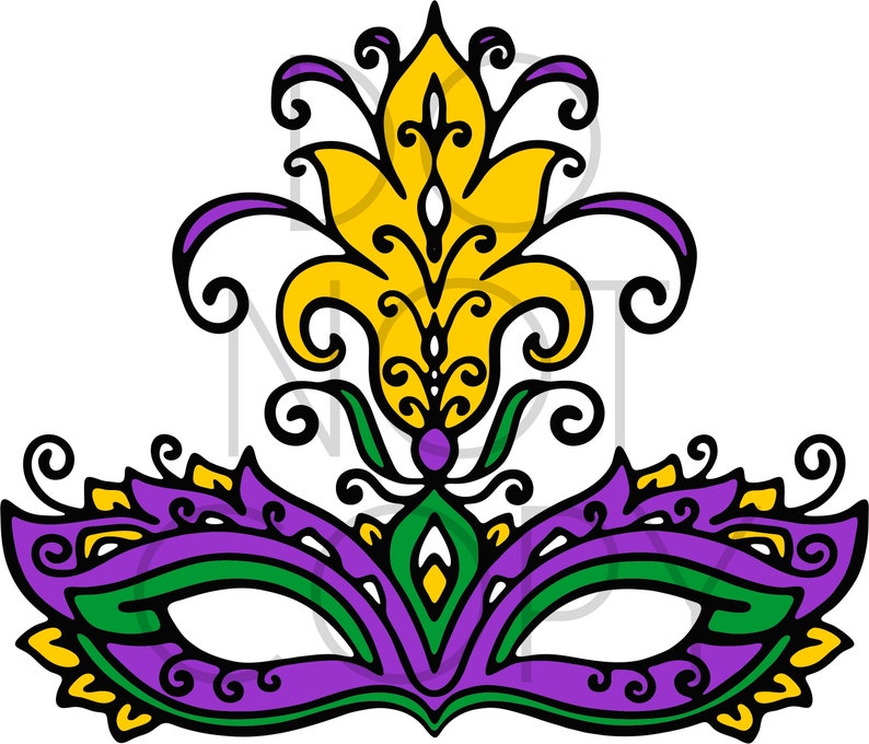 Download Mardi Gras SVG Color Fill DXF Cut and Print Digital File ...
