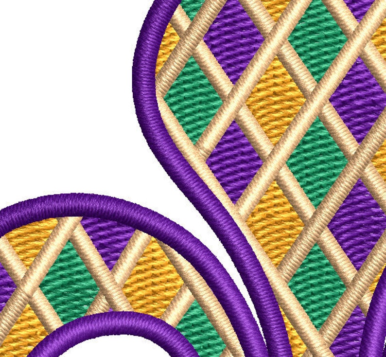 mardi gras embroidery shirt