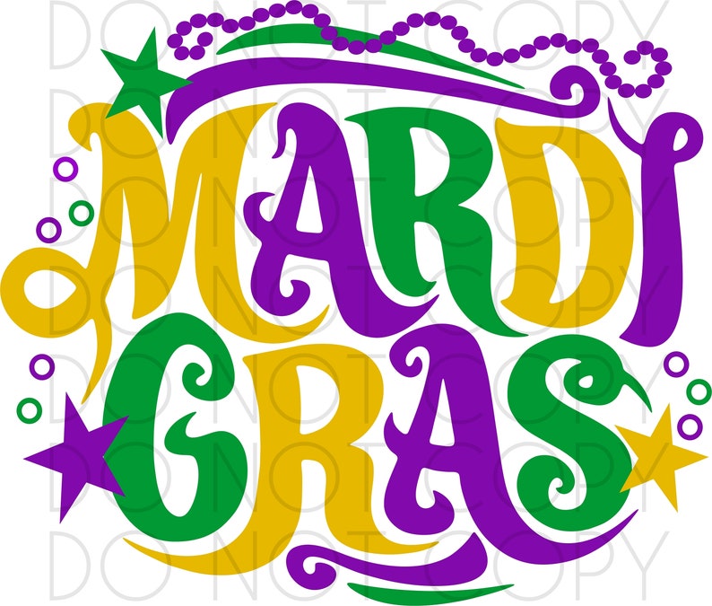 Download Mardi Gras SVG Cut and Print File for Cricut Silhouette | Etsy