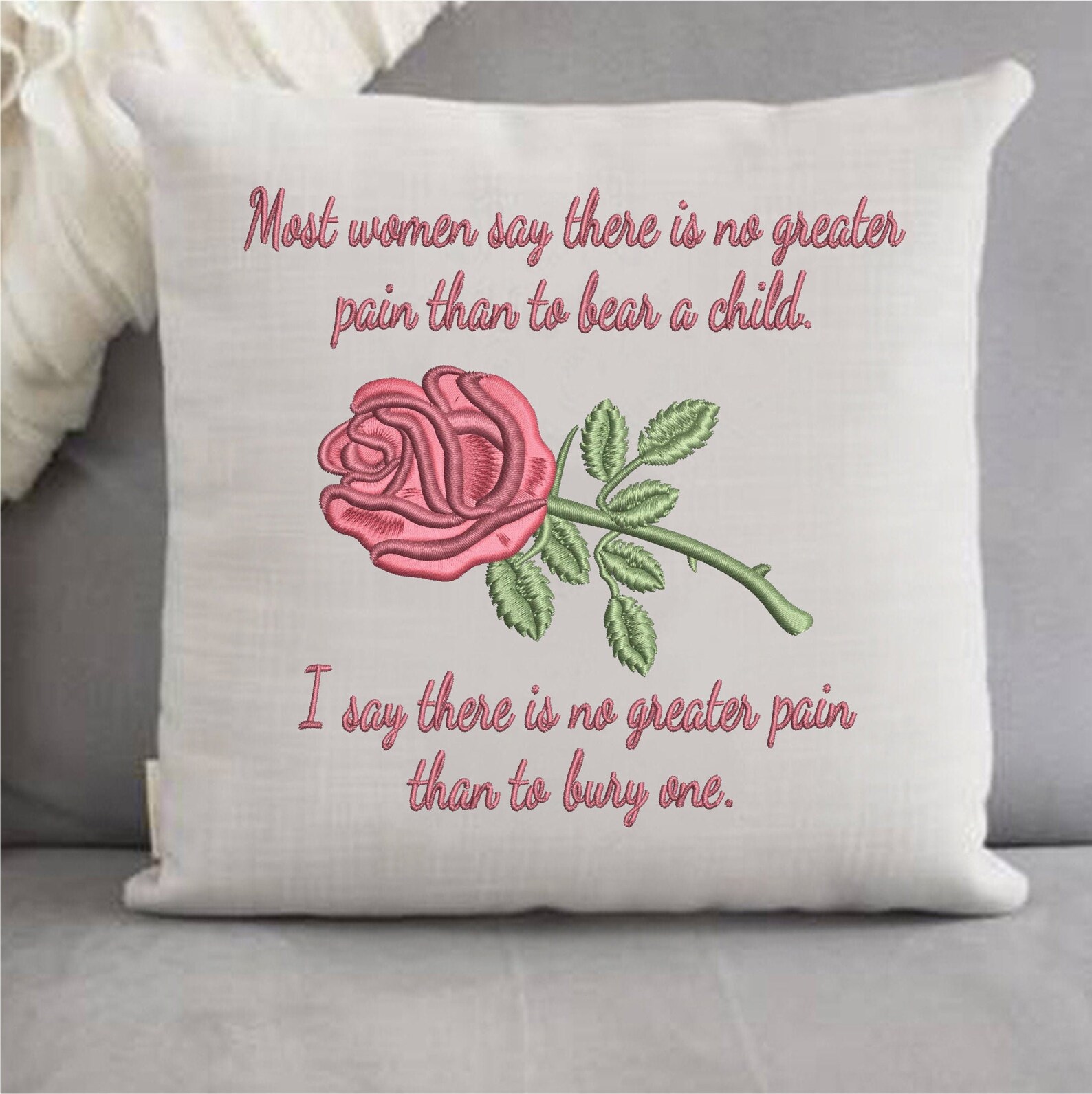 No Greater Pain Machine Embroidery Sympathy Grief Design Etsy UK