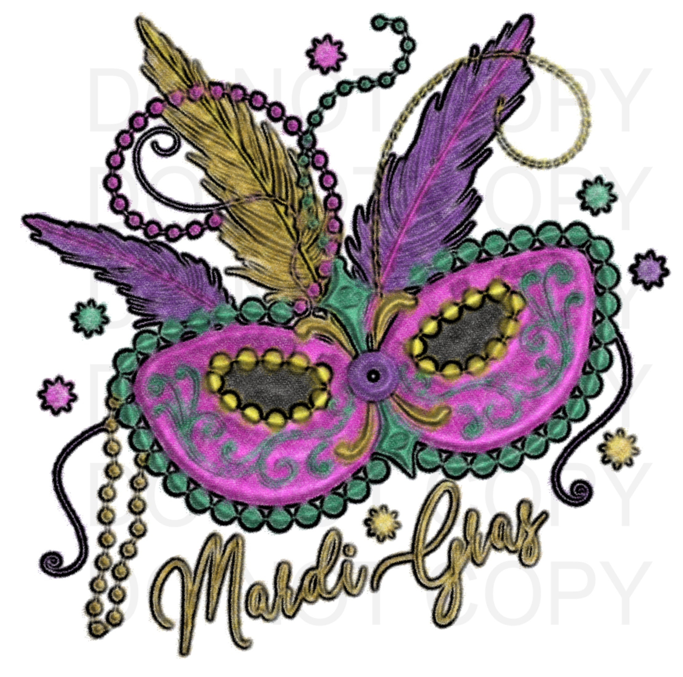 mardi gras mask to print