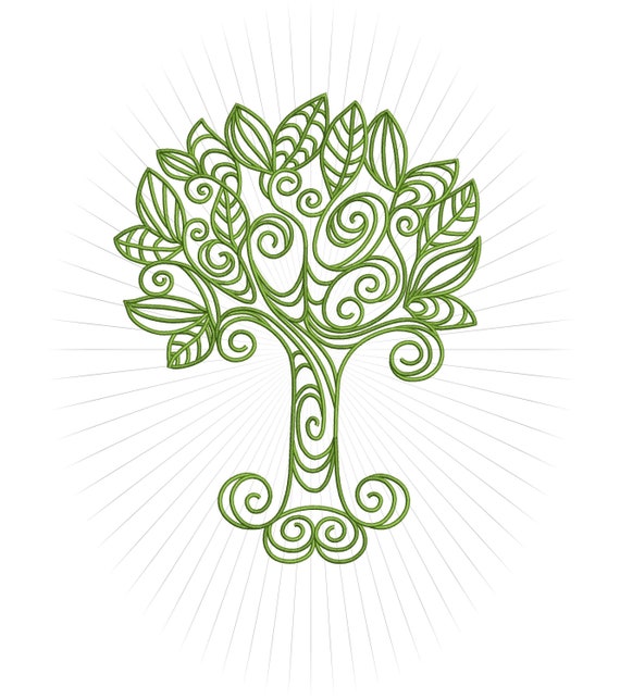 Tree of Life Embroidery Pattern 4x4 5x7 6x10 Digital - Etsy