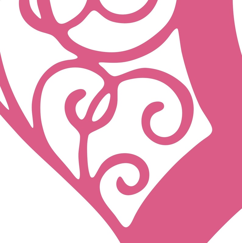 Awareness Heart SVG File Cut & Print Download Breast Cancer - Etsy