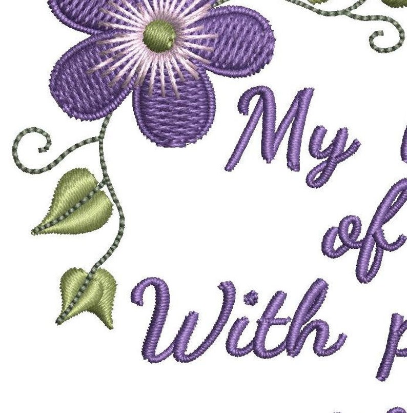 Memory Pillow Embroidery Design My Heart Is Full Of Memories Etsy