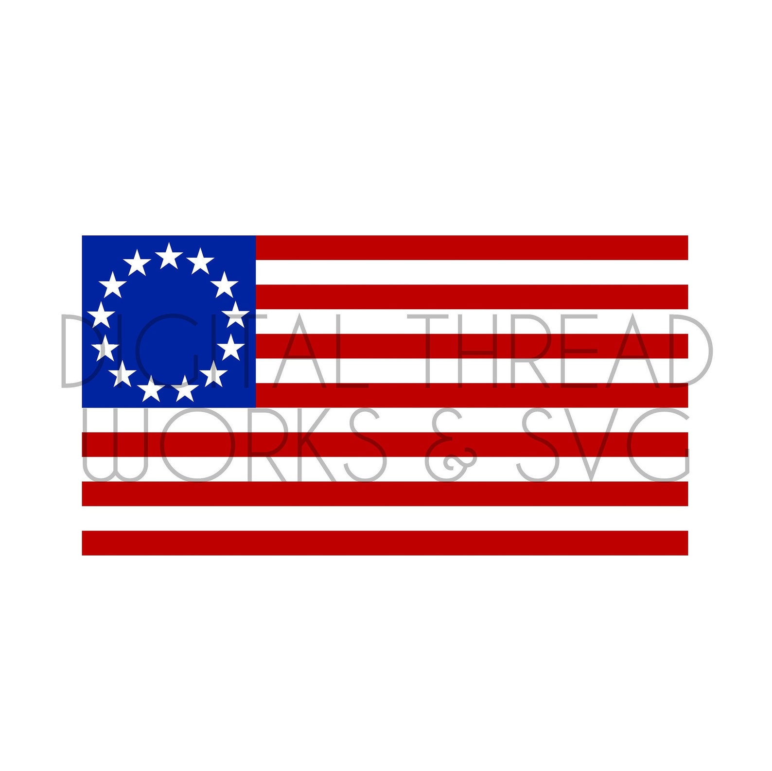 Betsy Ross Flag SVG cut and Print design for Silhouette | Etsy