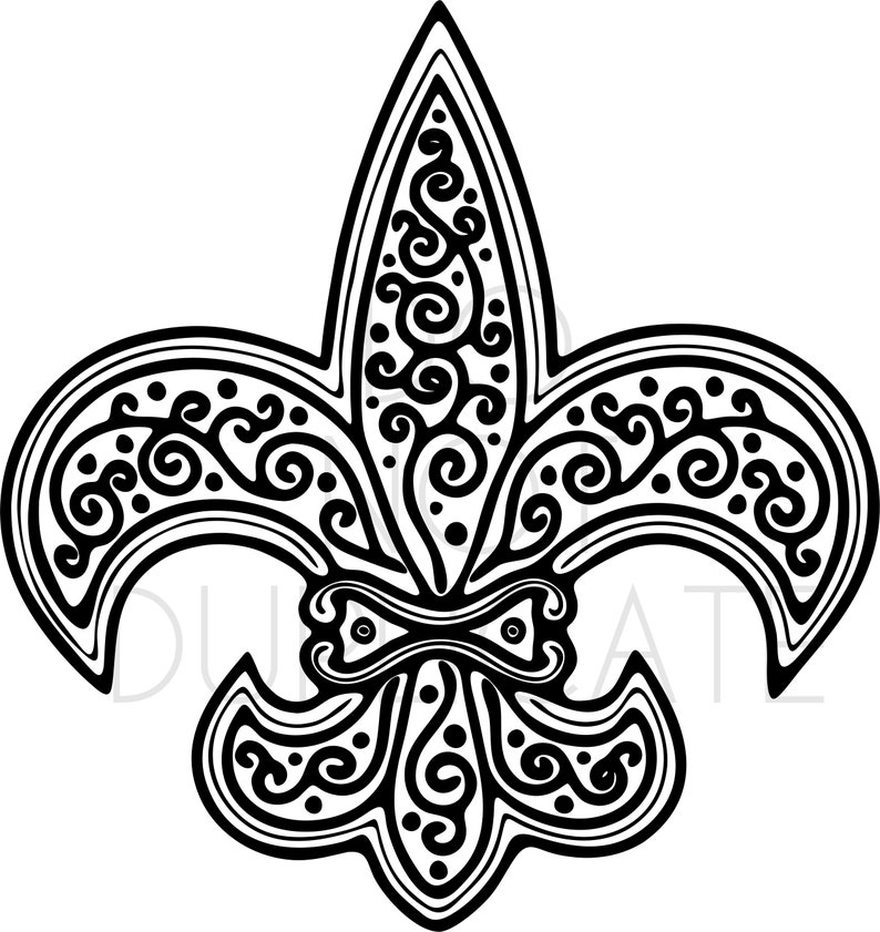 Download Mardi Gras Saints Fleur De Lis SVG Cut & Printable Instant ...