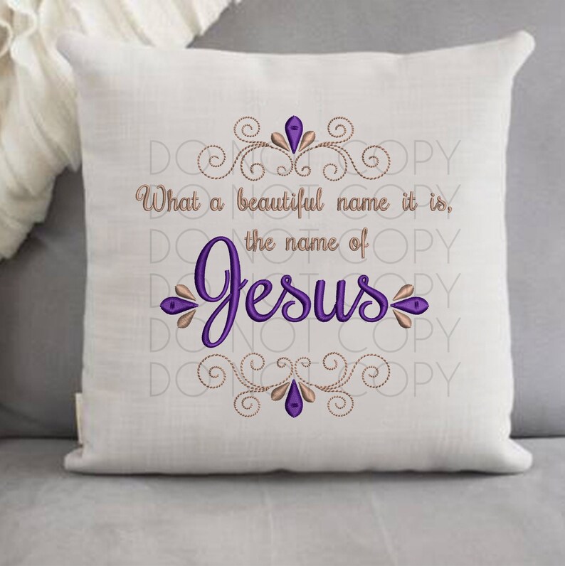 Jesus Name Embroidery Machine Design: Christian Pattern (digital ...