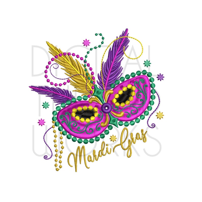 mardi gras embroidery shirt