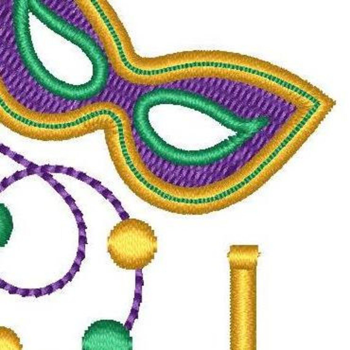 Happy Mardi Gras Embroidery Design Instant Download for 4x4 Etsy