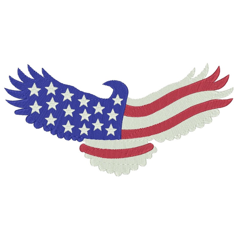 American flag eagle embroidery design for 4x4 5x7 and 6x10  etsy American flag eagle embroidery design for 4x4 5x7 and 6x10  etsy