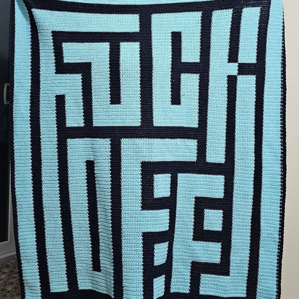 Fuck off single crochet blanket pattern