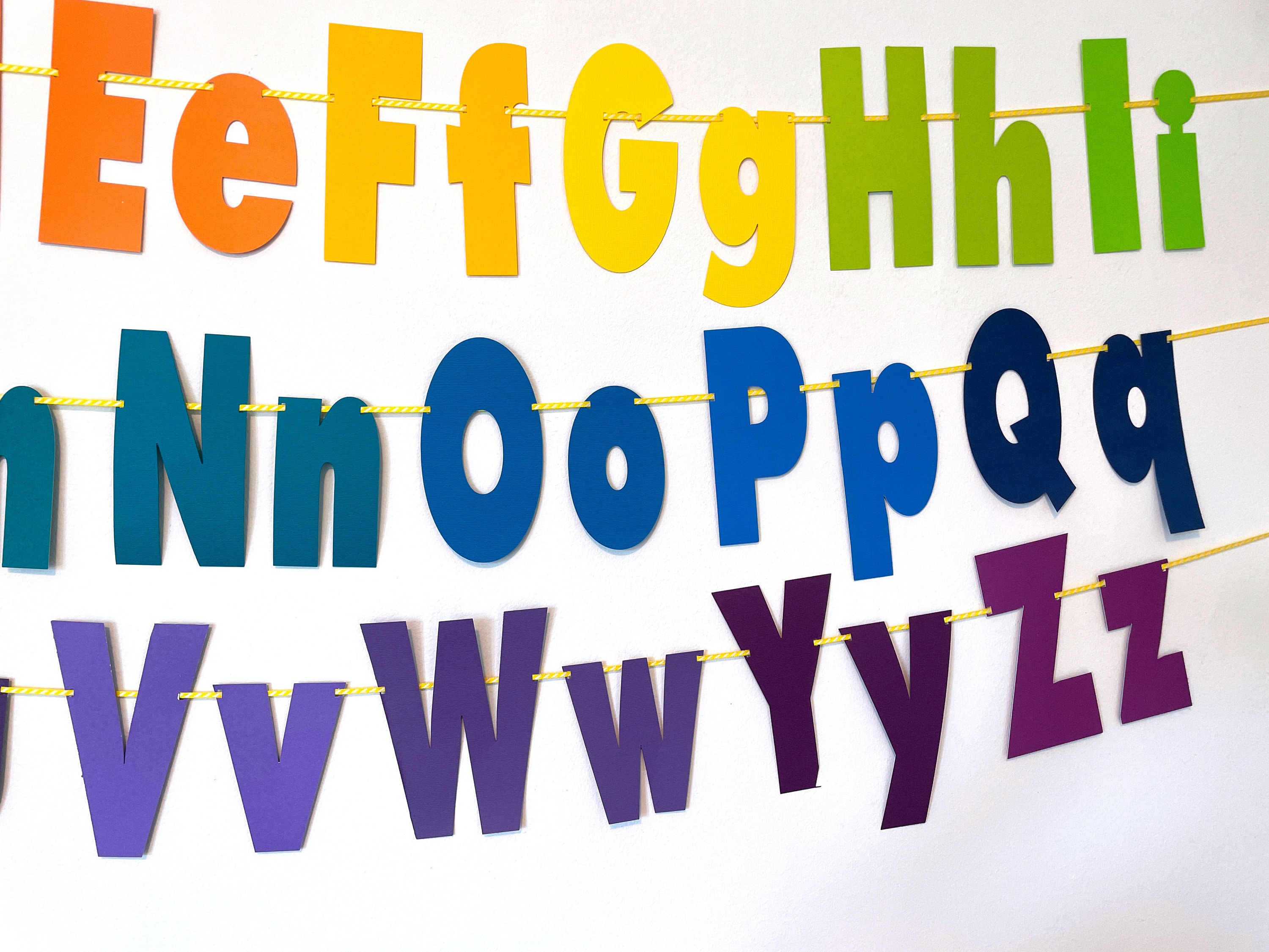 A B C You Later! Upper & Lower Case Alphabet Banner: Make Learning ...