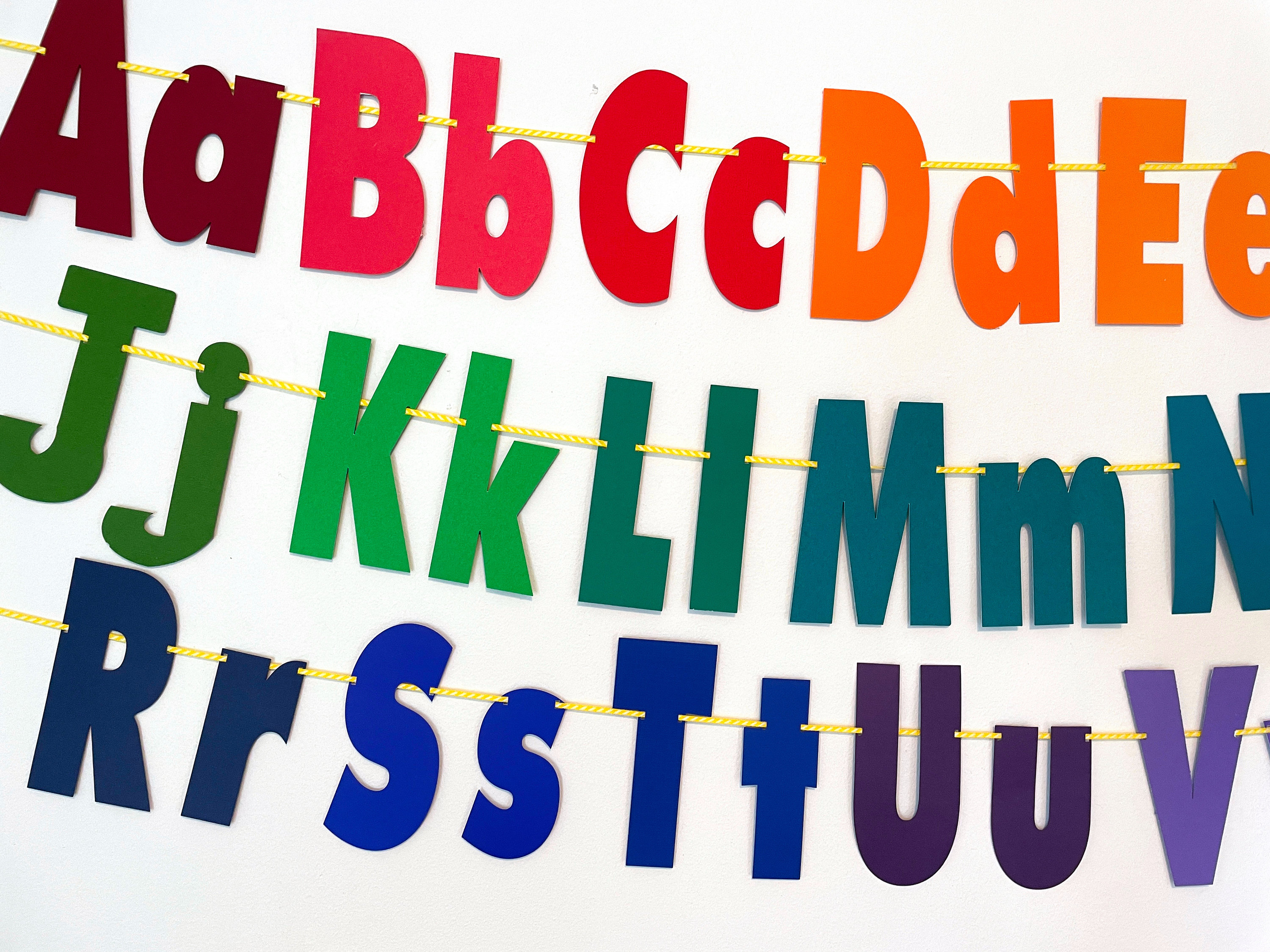 A B C You Later! Upper & Lower Case Alphabet Banner: Make Learning ...