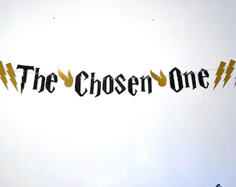 Wizard 'The Chosen One' Banner: Sparkle Party Decor