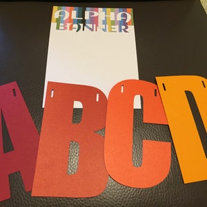 Alphabet rainbow DIY banner: Teach ABC's & spelling words, Home school project, teacher room decor, new learner. 5 card stock letters image 9