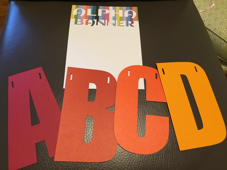 Alphabet rainbow DIY banner: Teach ABC's & spelling words, Home school project, teacher room decor, new learner. 5 card stock letters image 9