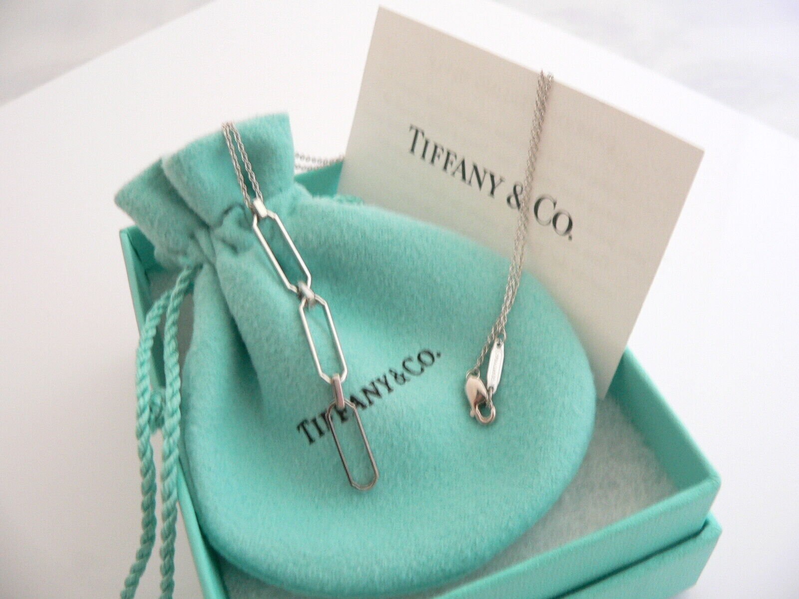 Tiffany and Co 18K Gold Dangling Ovals Link Paper Clip Etsy