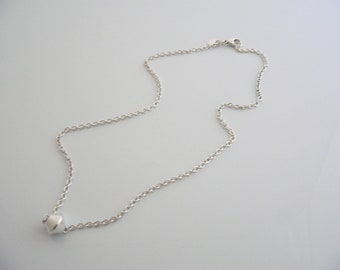 ☆TATIANA☆ Silver 925 Pretzel Heart and Ball Necklace NZ218 Designer fashion, Seoul-fully created | W Concept