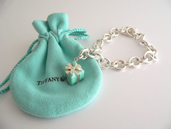 Tiffany & Co Silver Shopping Bag Charm Bracelet Bangle Link Chain Gift Love  Pouch Anniversary Birthday Christmas - Etsy UK