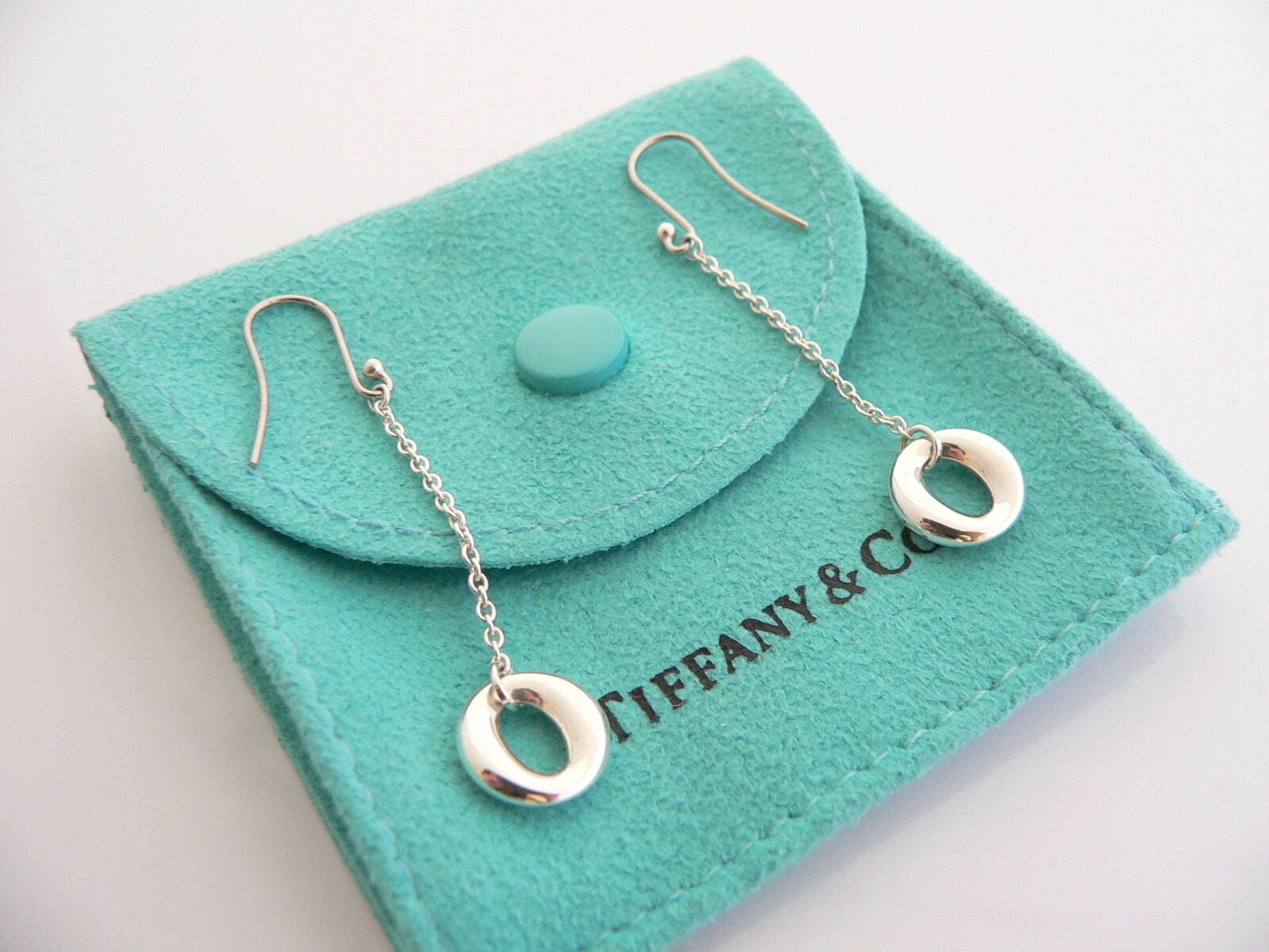 Tiffany and Co Silver Peretti Sevillana Dangling Dangle Earrings