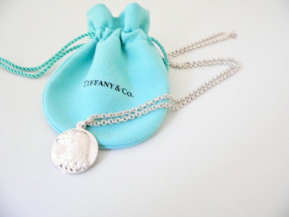 Tiffany & Co Eagle Charm Necklace 18 Inch Thick C… - image 1