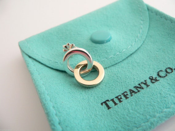 Tiffany & Co Silver 18K Gold Circles Dangling Dan… - image 8