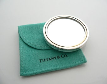 Tiffany And Co Silver 1837 Circle Round Purse Mirror Rare Classic Pouch Cool Gift