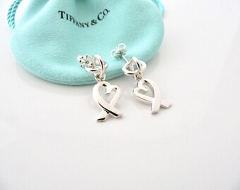 Tiffany & Co Sterling Silver Large Huge Nature Bamboo Earrings