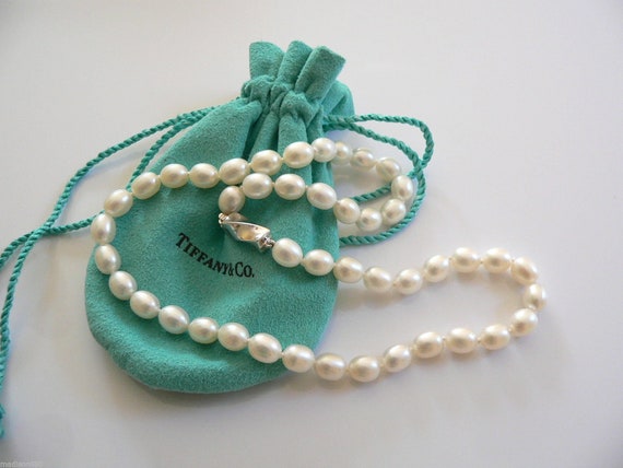 $3200++ Tiffany & Co. Tiffany HardWear Freshwater Pearl Silver Necklace 16