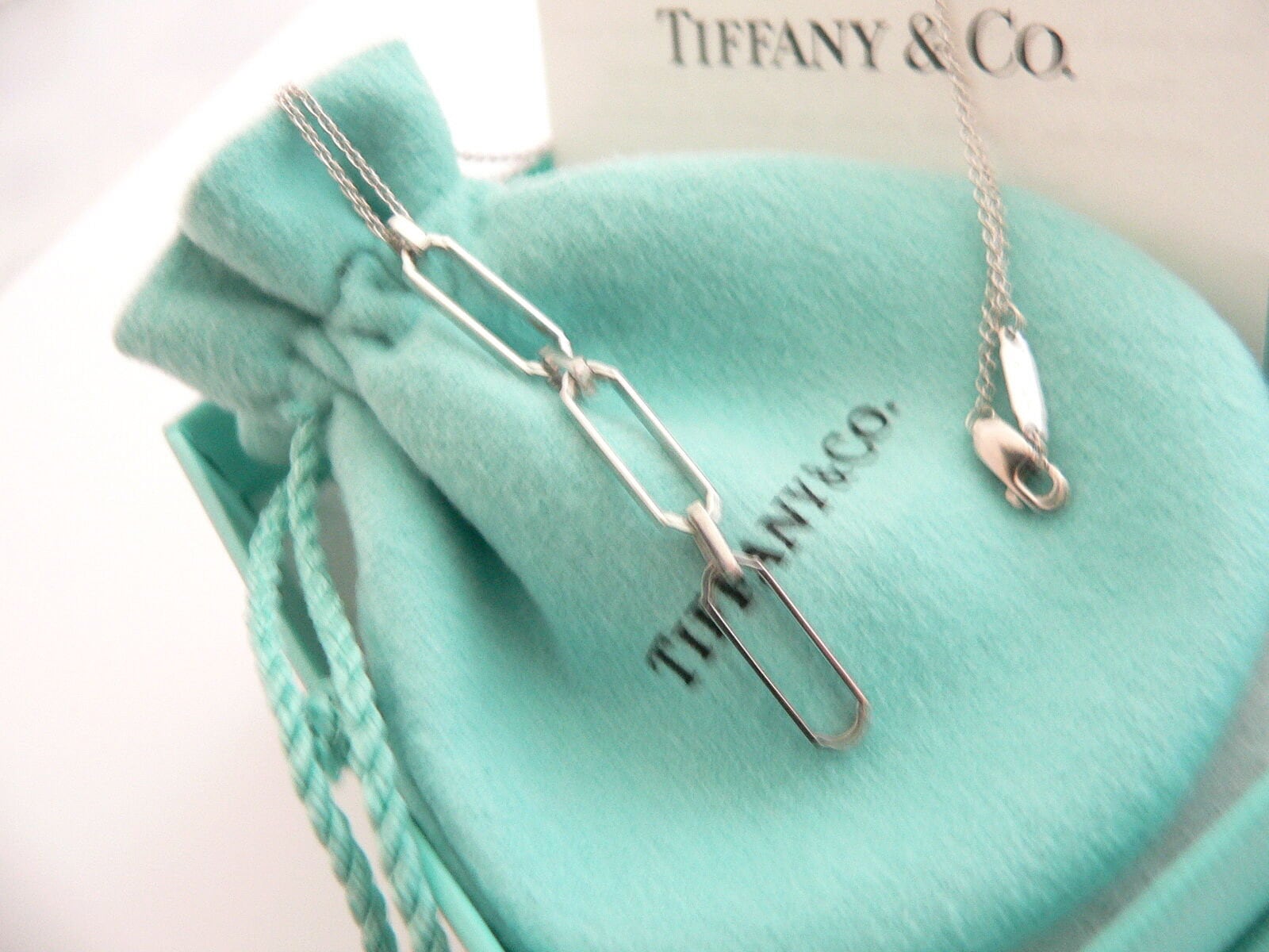 Tiffany and Co 18K Gold Dangling Ovals Link Paper Clip Etsy