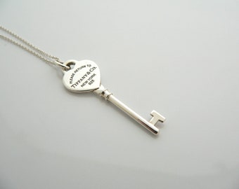 to Tiffany Heart Key Necklace Pendant 