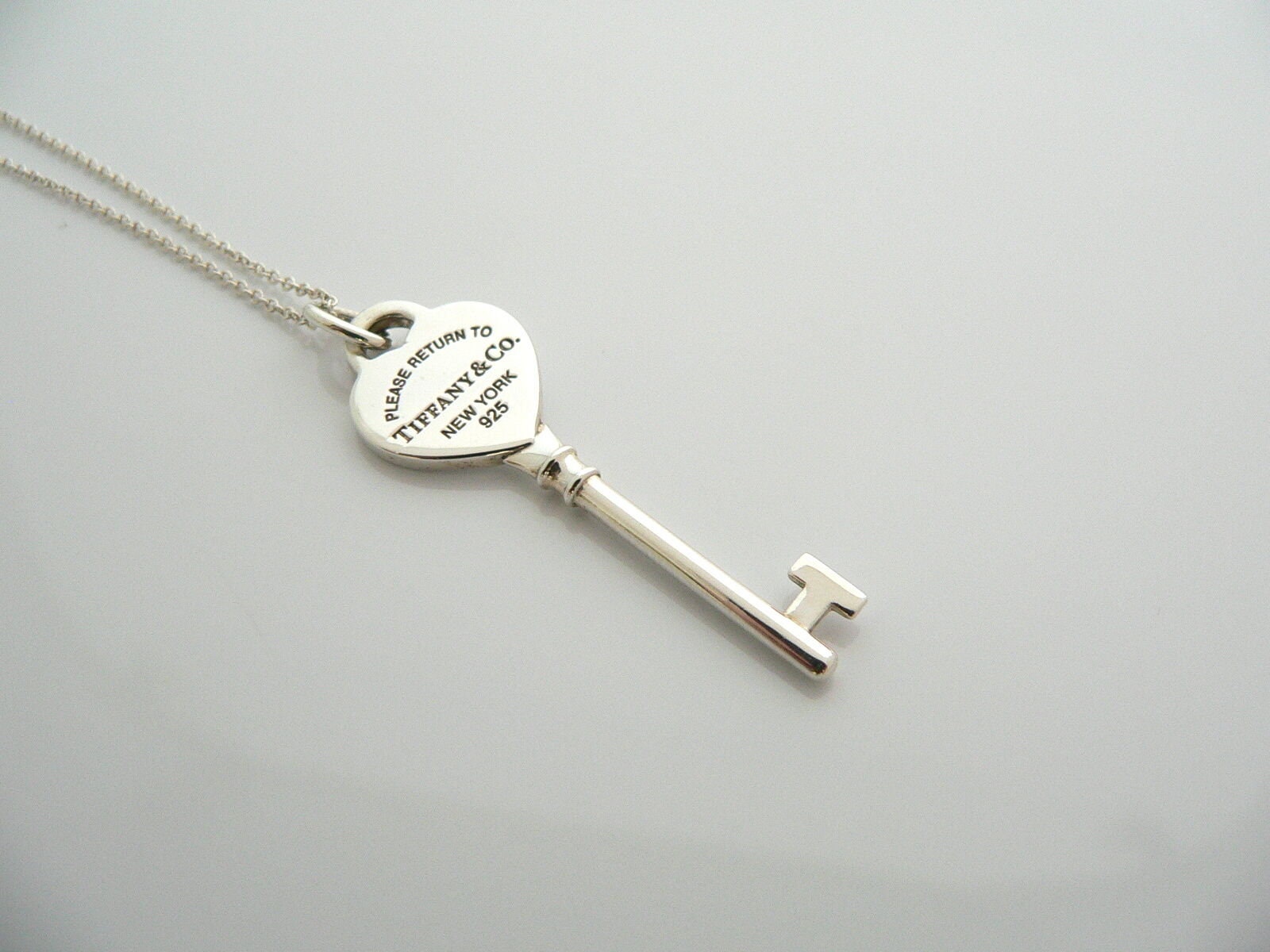 Tiffany Co Heart Key Necklace Silver 925 Return to Tiffany Pendant