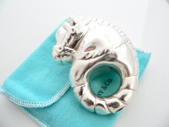 Tiffany And Co Silver Nature Horse Baby Rattle Te… - image 1