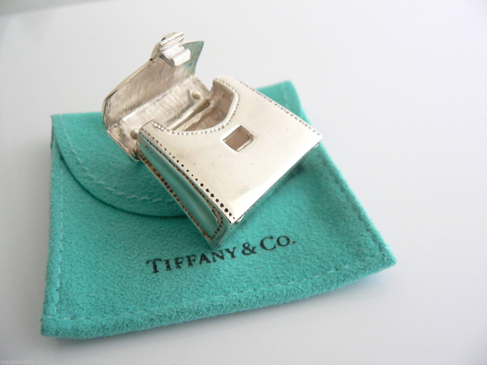 Tiffany & Co Silver Purse Handbag Pill Box Case Container