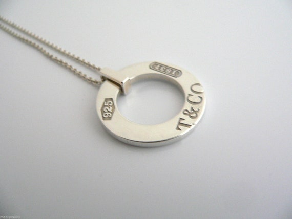 tiffany silver circle necklace