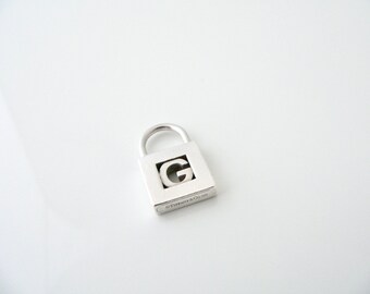 Tiffany And Co Silver Alphabet G Padlock Pendant Charm 4 Necklace Bracelet Gift Personalized Jewelry