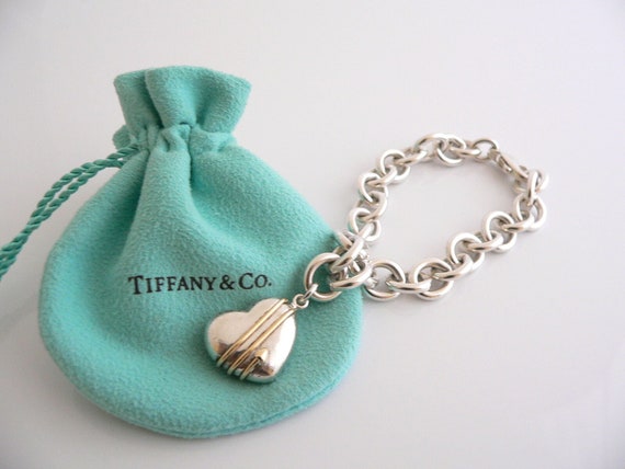 Tiffany And Co Silver 18K Gold Heart Arrow Charm … - image 8