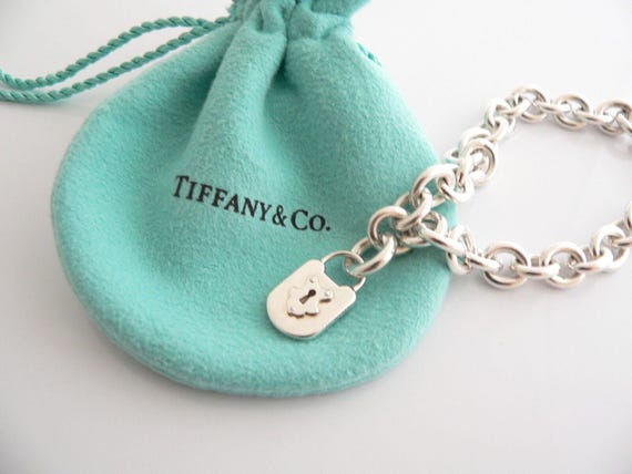 Tiffany & Co. 鍵型チャーム 925シルバー Tiffany & Co Silver Padlock Key Locks Bracelet Bangle Charm