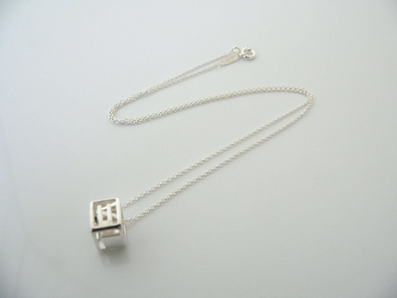 Tiffany And Co Silver Love Cube Necklace Pendant Charm Era Gift Classic Etsy Nederland
