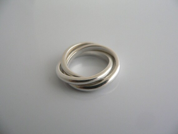 Tiffany and Co Silver Triple Rolling Interlocking Infinity