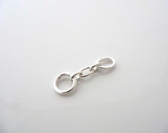 Tiffany & Co Sterling Silver Bracelet Necklace Link Oval Clasp Two Sided Extender - Pick the # of pcs you need!
