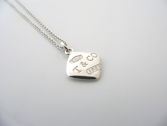 tiffany square pendant necklace