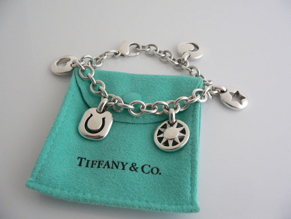 Tiffany And Co Silver Heart Sun Star Moon Horsesh… - image 6