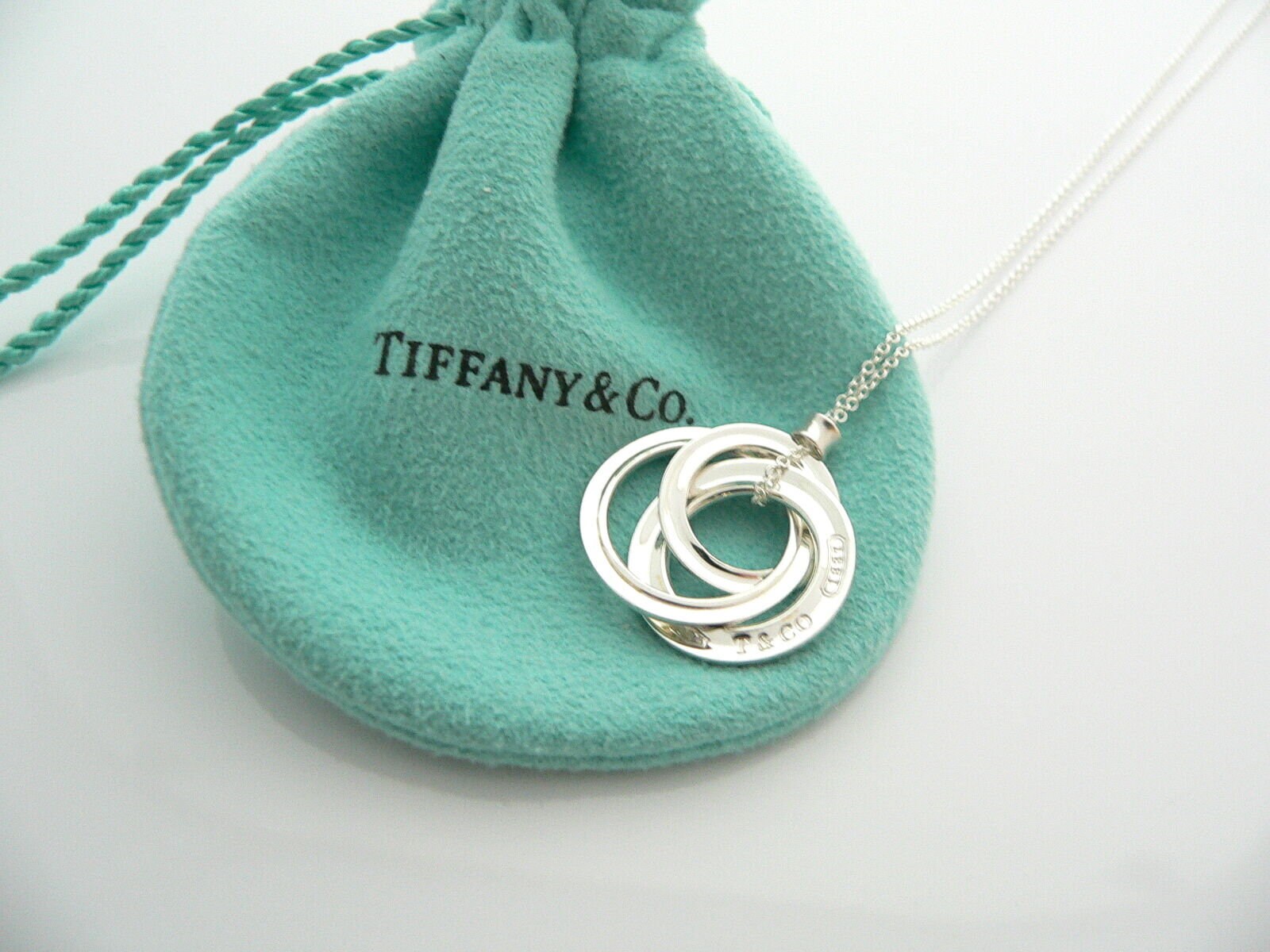 TIFFANY & CO.] Tiffany Interlocking Circle 3 consecutive 1837 Silver 925 ×  Lved Metal Ladies Necklace – KYOTO NISHIKINO