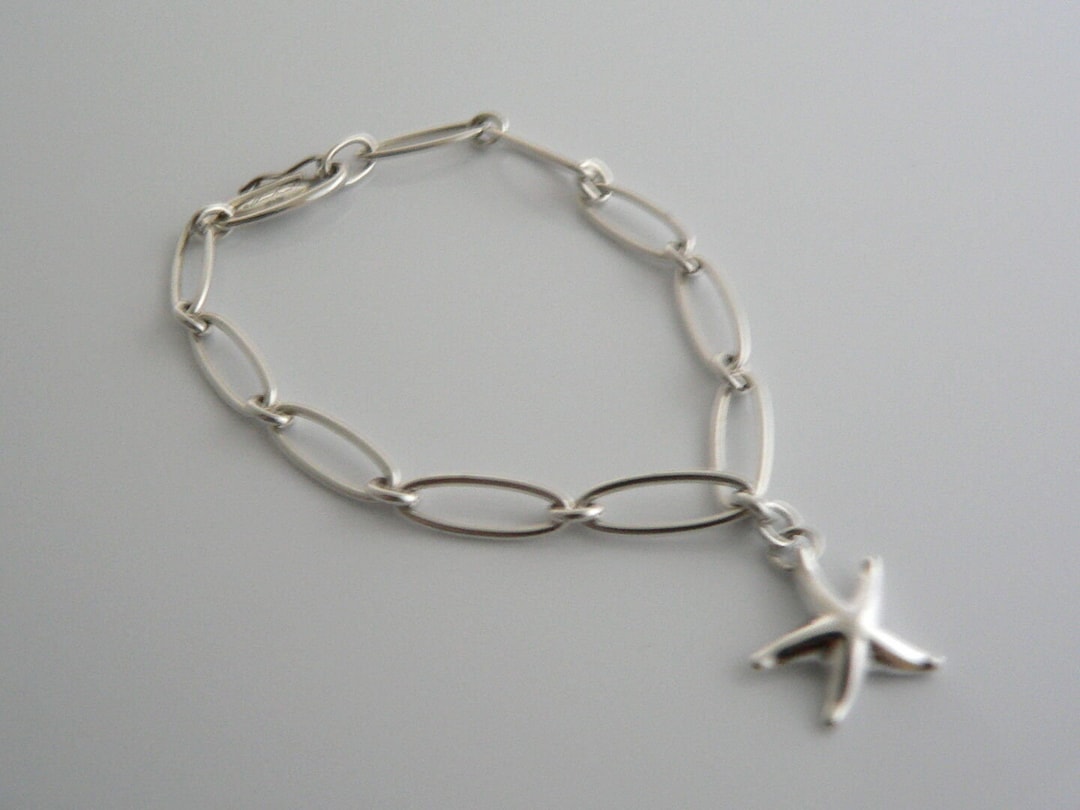 Tiffany and Co Silver Peretti Starfish Link Bracelet Bangle Oval
